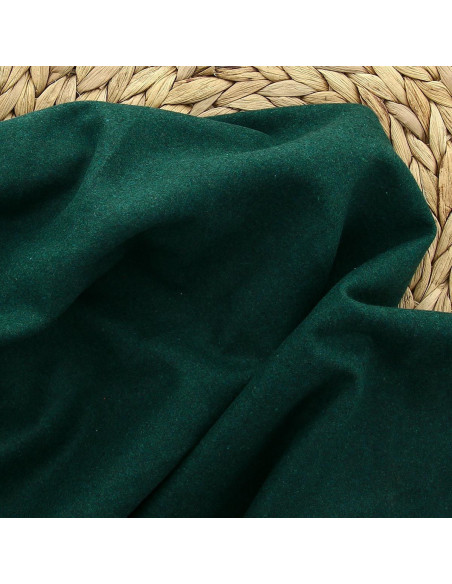 Tela de paño de lana para abrigo - Verde botella