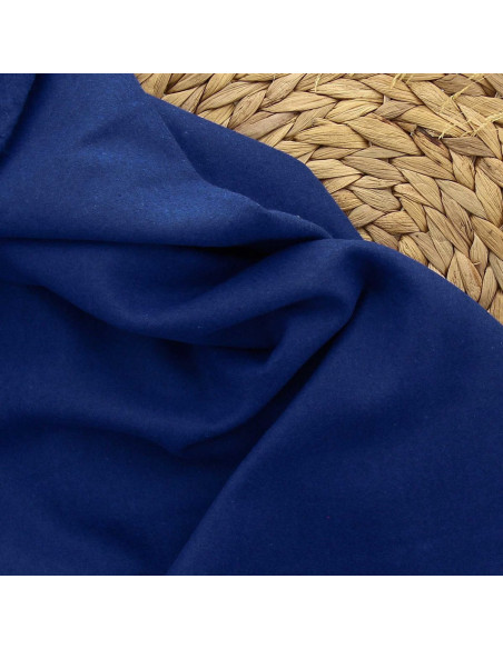 Tela de paño de lana para abrigo - Azul cobalto