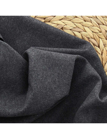 Tela de paño de lana para abrigo - Gris oscuro
