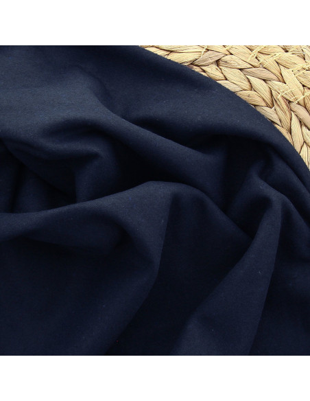 Tela de paño de lana para abrigo - Azul marino