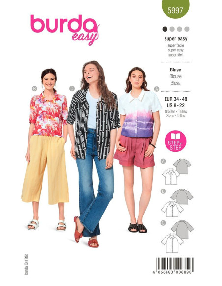 Patrón de blusa - Burda 5997