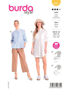 Patrón de blusa - Burda 6001