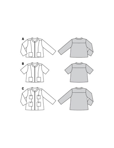 Patrón de chaqueta - Burda 6006