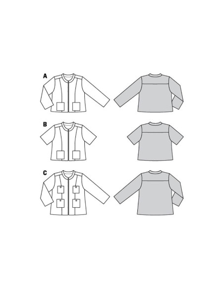 Patrón de chaqueta - Burda 6006