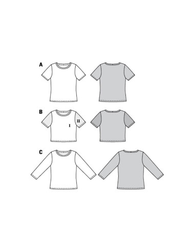 Patrón de camiseta - Burda 6010