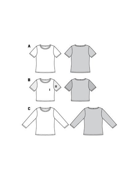 Patrón de camiseta - Burda 6010
