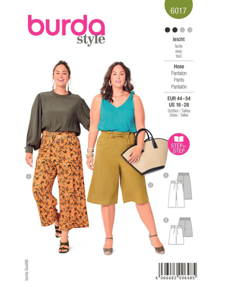 Patrón de pantalón - Burda 6017