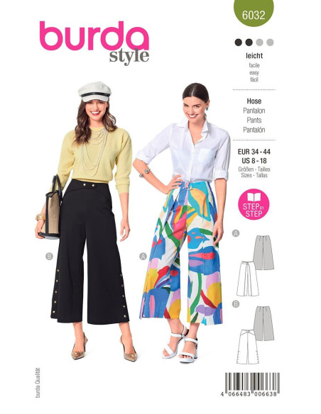 Patrón de pantalón - Burda 6032