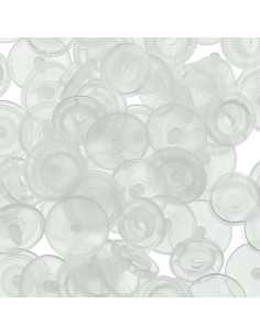 Bolsa de 25 botones de resina KAM redondos - Transparente