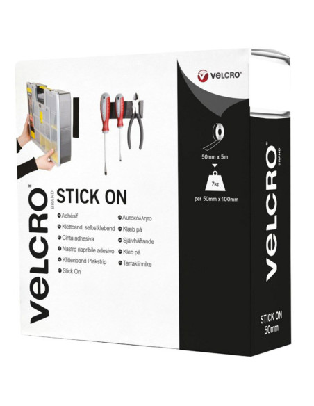 VELCRO® Brand Cinta autoadherente adhesiva fijación extrema 50mm x 5M blanco