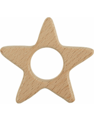 Anillo de dentición de madera - Estrella