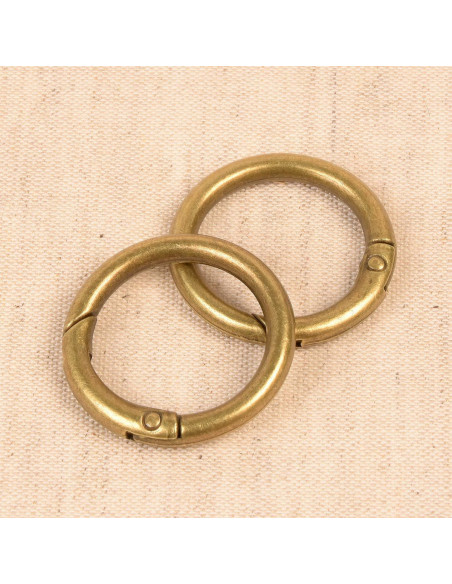 Juego de 2 anillas partidas para bolsas 33 mm - Bronce