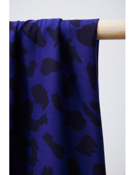 Tejido sarga viscosa - Urban Leo azul cobalto