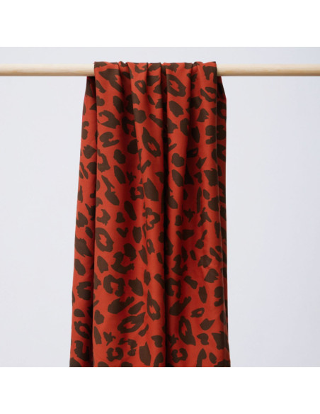 Tejido sarga viscosa - Urban Leo calabaza