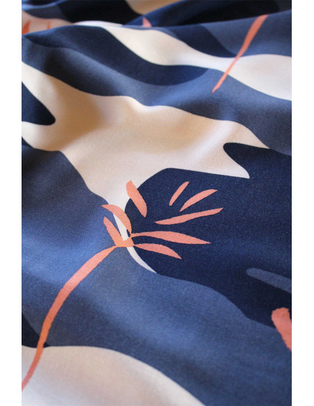 Tejido crepé de viscosa Solis azul - Églantine & Zoé