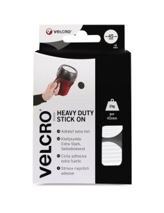 VELCRO® Brand Pastillas autoadherentes adhesivas fijación extrema 45mm x 6 Blanco