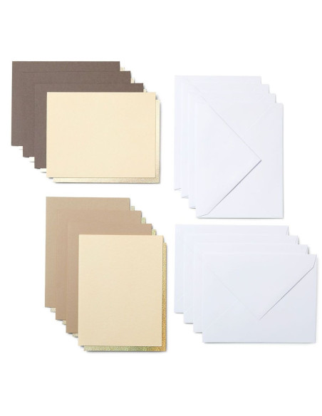 Juego de 8 tarjetas adhesivas con sobres R20 Neutrals Cricut