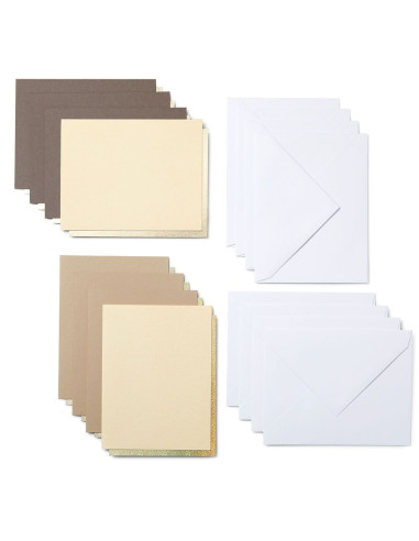 Juego de 8 tarjetas adhesivas con sobres R20 Neutrals Cricut