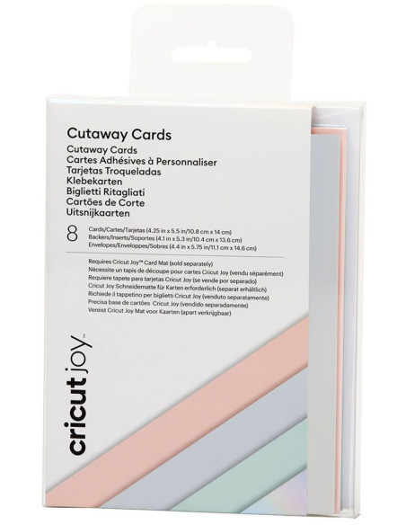 Juego de 8 tarjetas adhesivas con sobres R20 Pastel Cricut