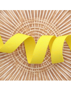 Correa de poliéster lurex aspecto algodón - Amarillo y plata