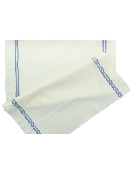 Tela de trapo de algodón - Beige y azul