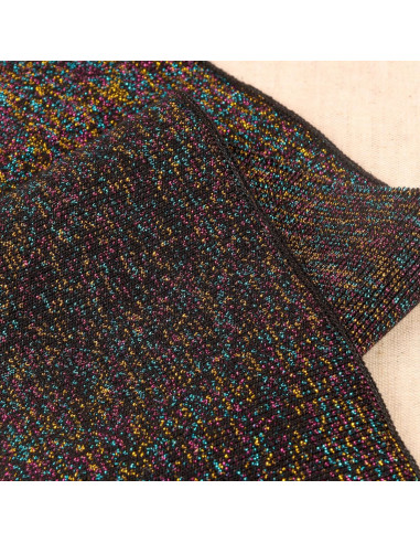 Puños y cintura de ribete - Negro y multicolor