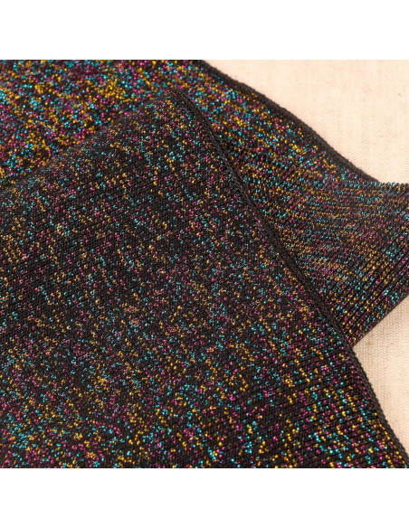 Puños y cintura de ribete - Negro y multicolor