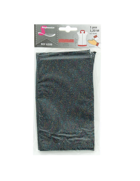 Puños y cintura de ribete - Negro y multicolor
