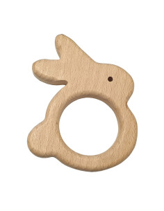 Anillo de dentición de madera - Conejo