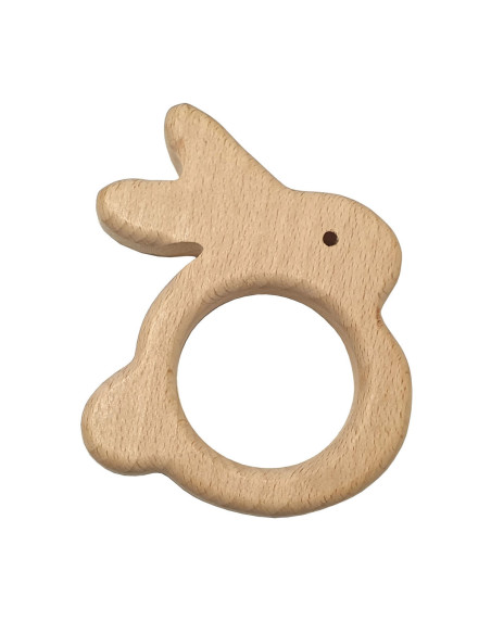 Anillo de dentición de madera - Conejo