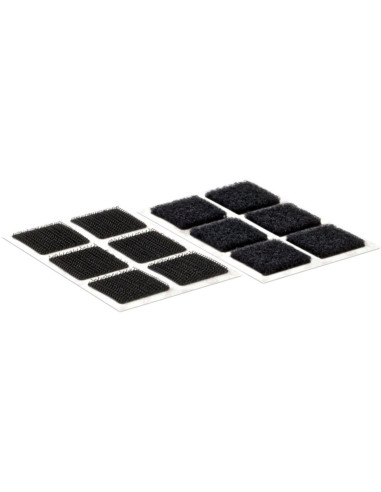 VELCRO® Marca Cuadrados autoadherentes adhesivos 25mm x 24 negro