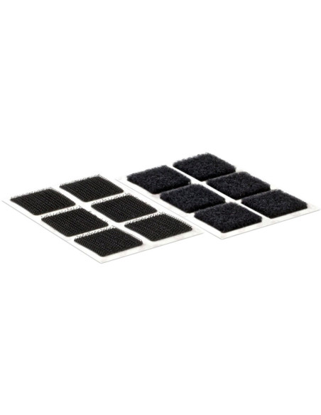 VELCRO® Marca Cuadrados autoadherentes adhesivos 25mm x 24 negro