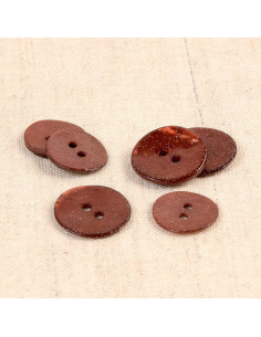 Botón de nácar con brillo - Cobre