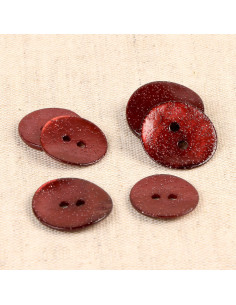 Botón de nácar con brillo - Burdeos