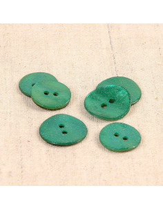 Botón de nácar con brillo - Verde Normandía