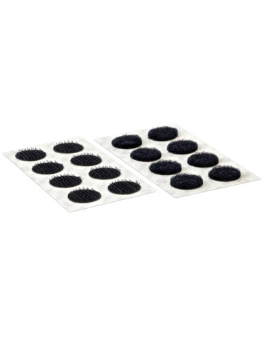 VELCRO® Marca Pastillas autoadherentes adhesivas 16mm x 16 negro
