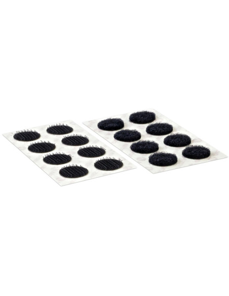 VELCRO® Marca Pastillas autoadherentes adhesivas 16mm x 16 negro