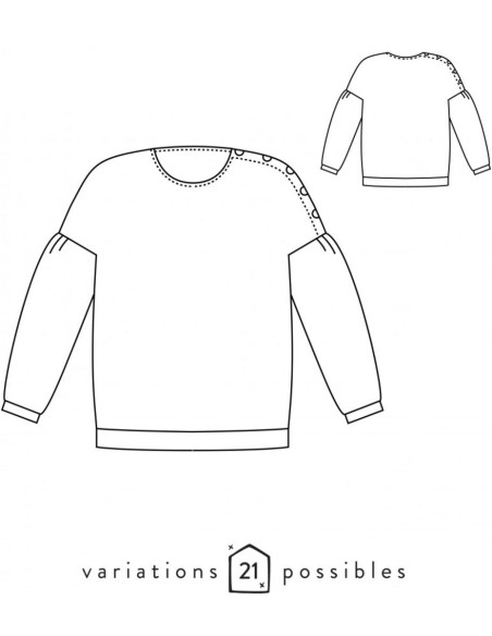 Patrón de sudadera, jersey Horizon - Atelier Scämmit