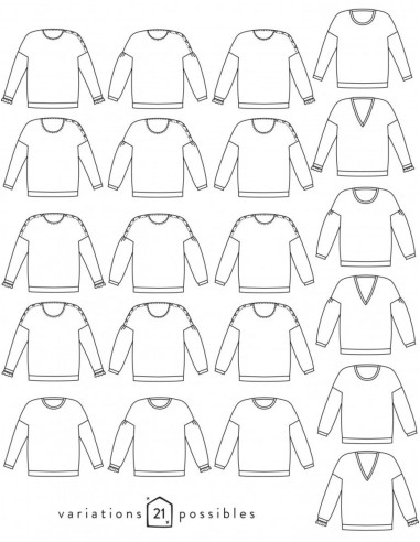 Patrón de sudadera, jersey Horizon - Atelier Scämmit