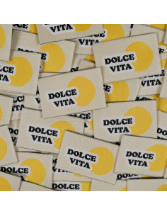 Lote de 5 etiquetas tejidas - Dolce vita