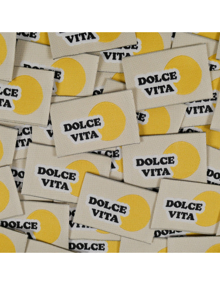 Lote de 5 etiquetas tejidas - Dolce vita