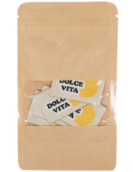 Lote de 5 etiquetas tejidas - Dolce vita
