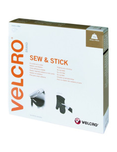 VELCRO® Brand Cinta autoadherente mixta (adhesiva y para coser) 20mm X 25M blanco