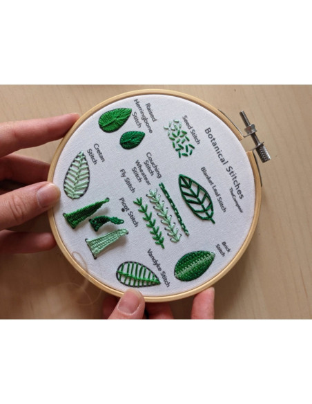Kit de bordado - Puntos de bordado avanzados y vegetales