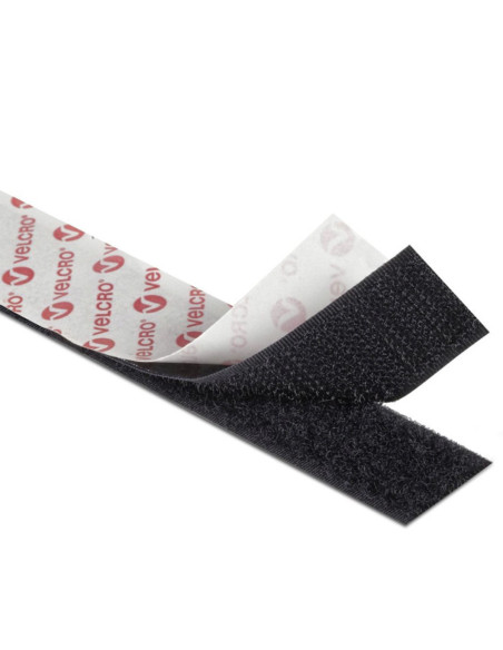 VELCRO® Brand Cinta autoadherente mixta (adhesiva y para coser) 20mm X 10M negro