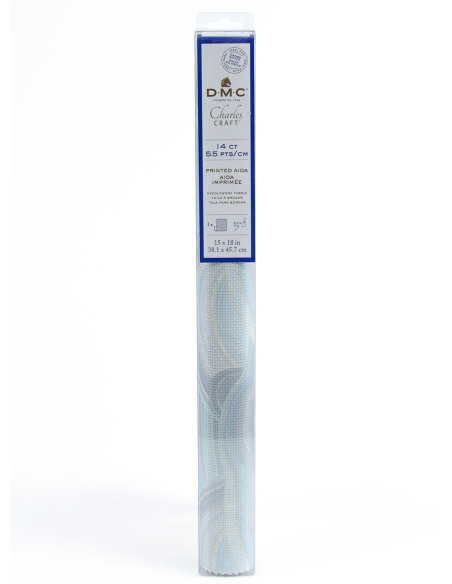 Tela aida 5.5 impresa para bordar DMC - Ágata azul
