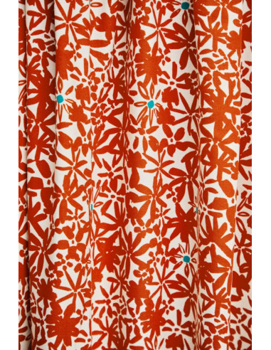 Tejido de crepé de viscosa Flowery - Naranja
