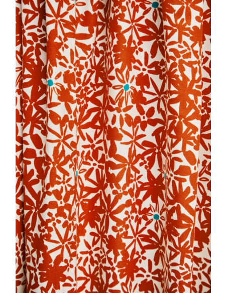 Tejido de crepé de viscosa Flowery - Naranja