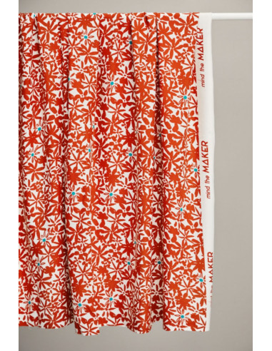 Tejido de crepé de viscosa Flowery - Naranja