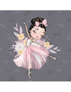 Panel de tela de sudadera ligera 40 cm x 50 cm - Bailarina